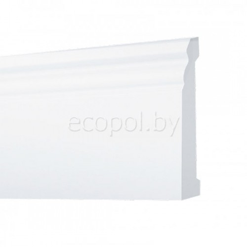 Плинтус напольный из дюрополимера Arbiton Stiq S0820 Белый 80*10