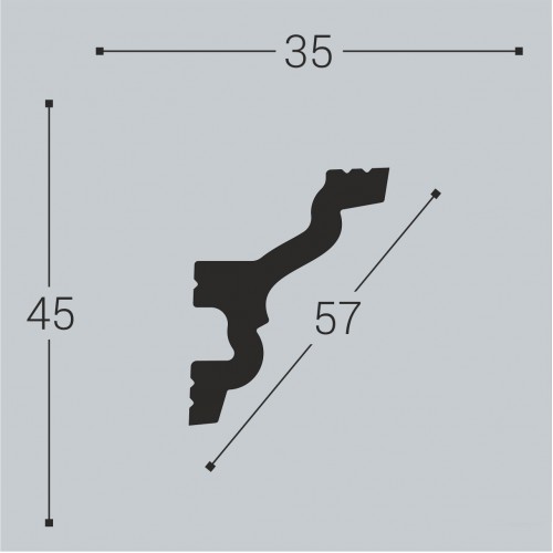 Карниз потолочный Bello Deco XPS K7 45*35