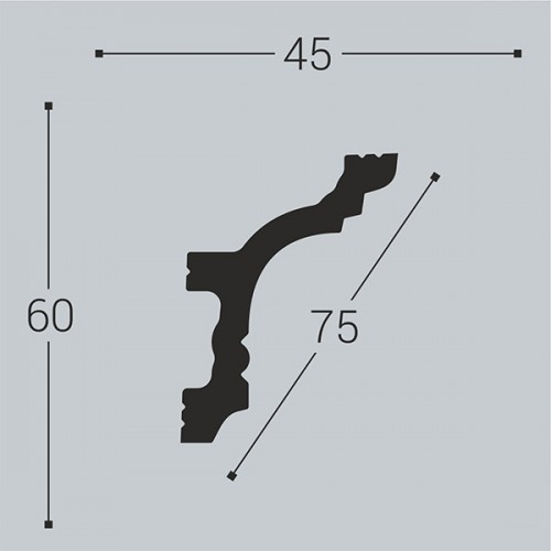 Карниз потолочный Bello Deco XPS K9 60*45
