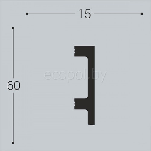 Плинтус напольный XPS Bello Deco П15 60*15 Плинтус напольный XPS Bello Deco П15 60*15