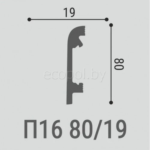 Плинтус напольный XPS Bello Deco П16 80*19 Плинтус напольный XPS Bello Deco П16 80*19
