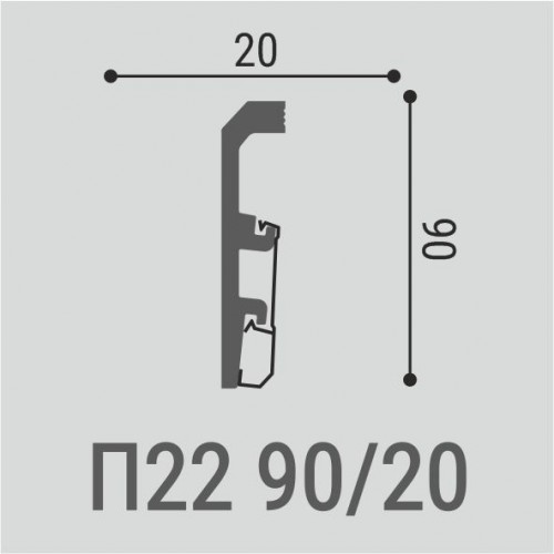 Плинтус напольный XPS Bello Deco П22 90*20