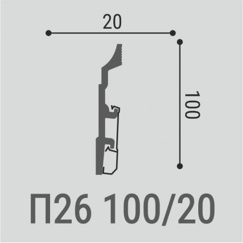 Плинтус напольный XPS Bello Deco П26 100*20