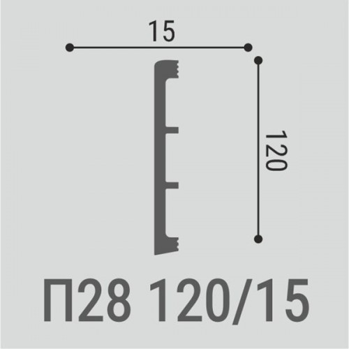 Плинтус напольный XPS Bello Deco П28 120*15