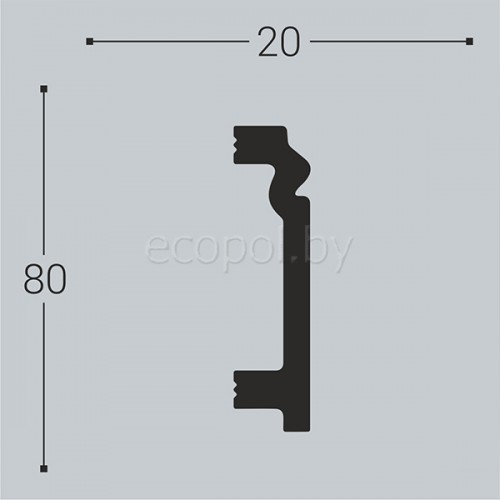 Плинтус напольный XPS Bello Deco П3 80*20 Плинтус напольный XPS Bello Deco П3 80*20
