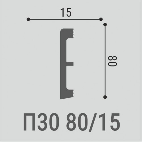 Плинтус напольный XPS Bello Deco П30 80*15