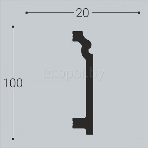 Плинтус напольный XPS Bello Deco П4 100*20 Плинтус напольный XPS Bello Deco П4 100*20