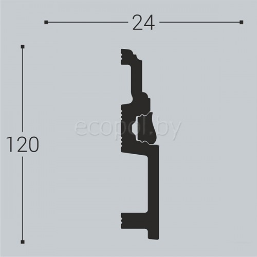 Плинтус напольный XPS Bello Deco П6 120*24 Плинтус напольный XPS Bello Deco П6 120*24