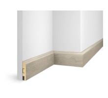 Плинтус напольный МДФ Cosca Decor NANOFLEX Дуб Сноу 80*16