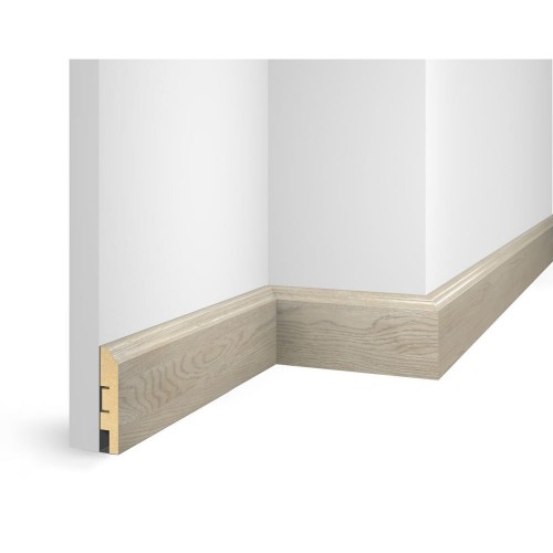 Плинтус напольный МДФ Cosca Decor NANOFLEX Дуб Сноу 80*16