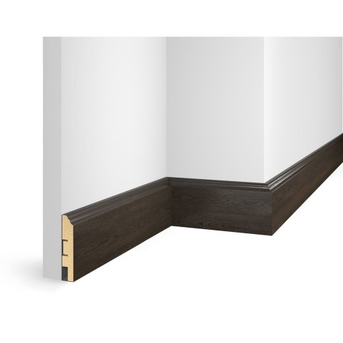 Плинтус напольный МДФ Cosca Decor NANOFLEX Дуб Темный 80*16