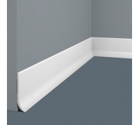Плинтус напольный из дюрополимера Cosca Decor PL002 Белый 60*16