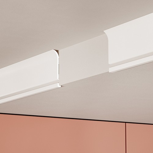Плинтус напольный из дюрополимера Cosca Decor PL002 Белый 60*16 Плинтус напольный из дюрополимера Cosca Decor PL002 Белый 60*16