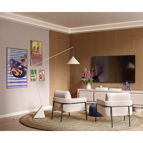 Плинтус напольный из дюрополимера Cosca Decor PL003 Белый 80*18 Плинтус напольный из дюрополимера Cosca Decor PL003 Белый 80*18