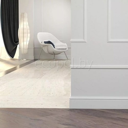 Плинтус напольный из дюрополимера Cosca Decor PX004 Белый 119*15 Плинтус напольный из дюрополимера Cosca Decor PX004 Белый 119*15