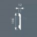 Плинтус напольный из дюрополимера Cosca Decor PX005 Белый 108*12