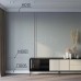 Плинтус напольный из дюрополимера Cosca Decor PX005 Белый 108*12