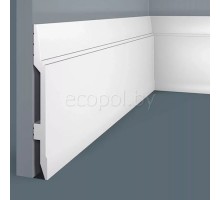 Плинтус напольный из дюрополимера Cosca Decor PX007 Белый 150*17