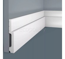 Плинтус напольный из дюрополимера Cosca Decor PX010 Белый 110*20