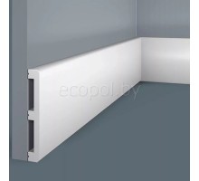 Плинтус напольный из дюрополимера Cosca Decor PX012 Белый 99*15