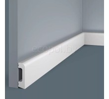 Плинтус напольный из дюрополимера Cosca Decor PX013 Белый 50*15