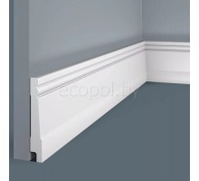Плинтус напольный из дюрополимера Cosca Decor PX016 Белый 90*15