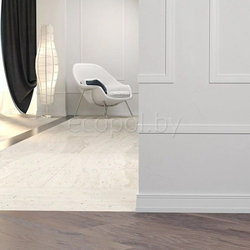 Плинтус напольный из дюрополимера Cosca Decor PX016 Белый 90*15 Плинтус напольный из дюрополимера Cosca Decor PX016 Белый 90*15