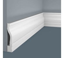 Плинтус напольный из дюрополимера Cosca Decor PX017 Белый 95*20