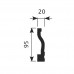 Плинтус напольный из дюрополимера Cosca Decor PX017 Белый 95*20