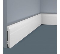 Плинтус напольный из дюрополимера Cosca Decor PX021 Белый 80*13