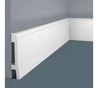 Плинтус напольный из дюрополимера Cosca Decor PX022 Белый 100*22