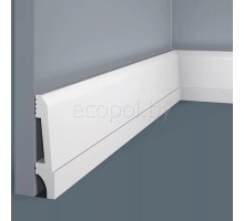 Плинтус напольный из дюрополимера Cosca Decor PX023 Белый 90*20