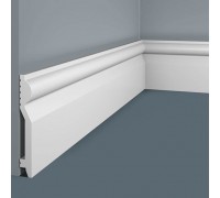 Плинтус напольный из дюрополимера Cosca Decor PX028 Белый 100*14