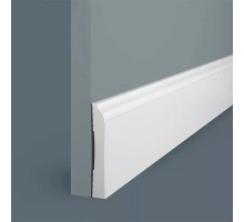 Плинтус напольный из дюрополимера Cosca Decor PX030 Белый 82*13