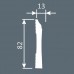 Плинтус напольный из дюрополимера Cosca Decor PX030 Белый 82*13