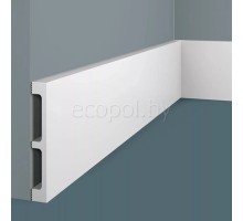 Плинтус напольный из дюрополимера Cosca Decor PX049 Белый 99*15