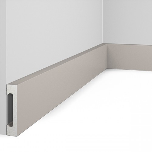 Плинтус напольный из дюрополимера Cosca Decor PX050-040 Белый 65*15