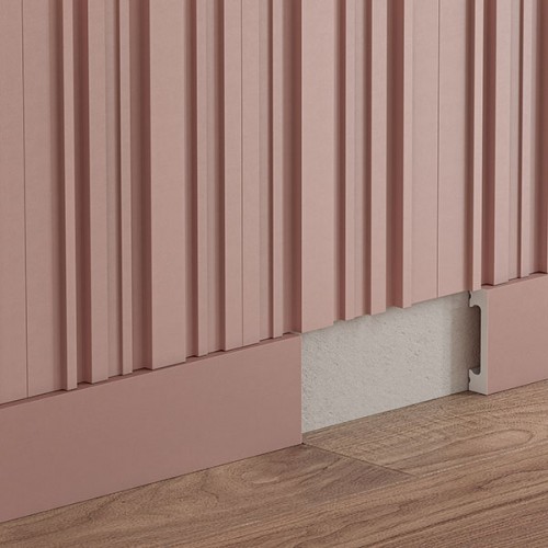 Плинтус напольный из дюрополимера Cosca Decor PX050 Белый 65*15 Плинтус напольный из дюрополимера Cosca Decor PX050 Белый 65*15