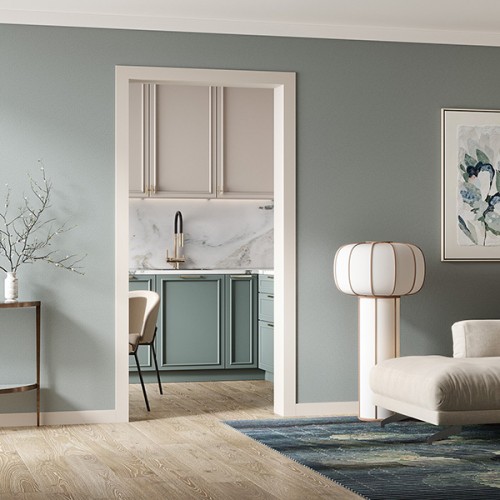 Плинтус напольный из дюрополимера Cosca Decor PX058 Белый 80*10