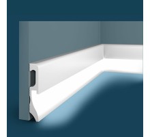 Плинтус напольный из дюрополимера Cosca Decor PX033 Белый 100*18
