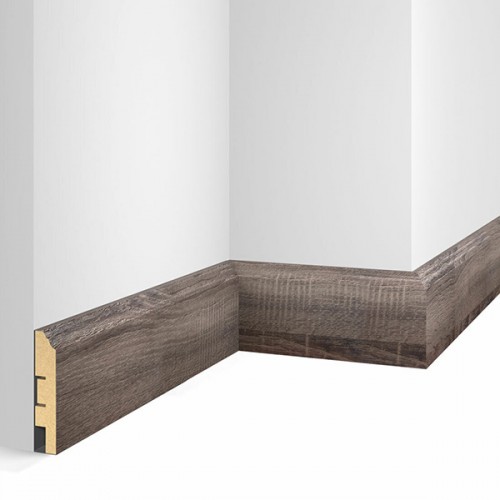 Плинтус МДФ Cosca Decor Экошпон Дуб Девон  80*16 WP07 Плинтус МДФ Cosca Decor Экошпон Дуб Девон  80*16 WP07