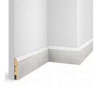 Плинтус МДФ Cosca Decor Экошпон Дуб Эффект светло-серый 80*16 WP07