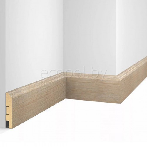Плинтус МДФ Cosca Decor Экошпон ясень Тирамису 80*16 WP07