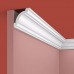 Плинтус (карниз) потолочный из дюрополимера Cosca Decor KX008 Белый 49*49