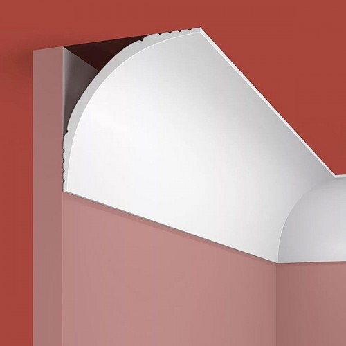 Плинтус (карниз) потолочный из дюрополимера Cosca Decor KX009 Белый 87*87