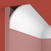 Плинтус (карниз) потолочный из дюрополимера Cosca Decor KX009 Белый 87*87
