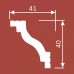 Плинтус (карниз) потолочный из дюрополимера Cosca Decor KX034 Белый 40*41