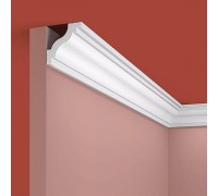 Плинтус (карниз) потолочный из дюрополимера Cosca Decor KX034 Белый 40*41
