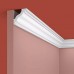 Плинтус (карниз) потолочный из дюрополимера Cosca Decor KX034 Белый 40*41