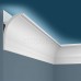 Плинтус (карниз) потолочный из дюрополимера Cosca Decor KX045 Белый 85*55